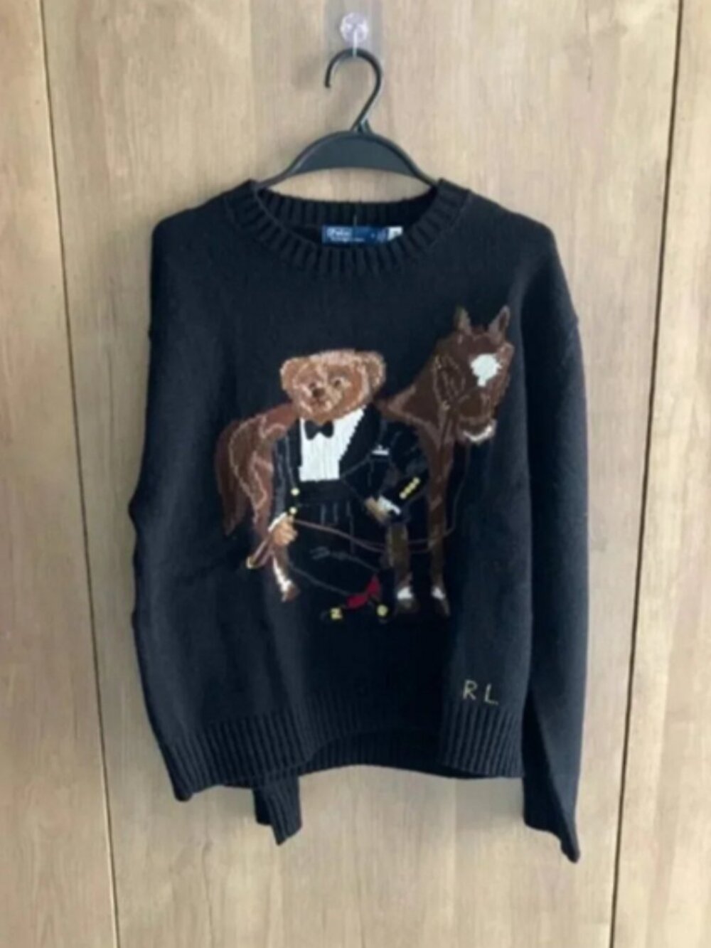 Ralph Lauren Tuxedo Bear Horse Knit Sweater